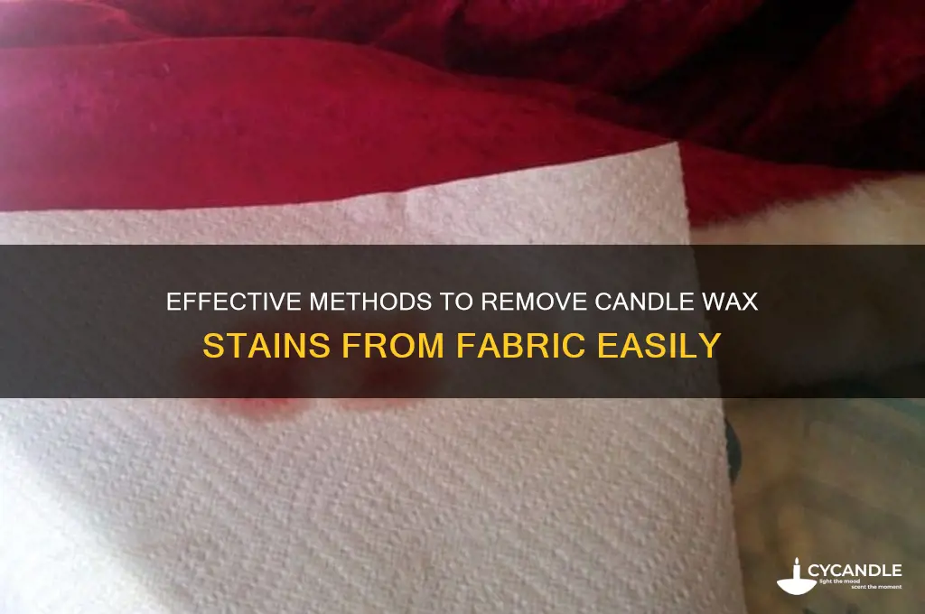 how to take candle wax off fabric