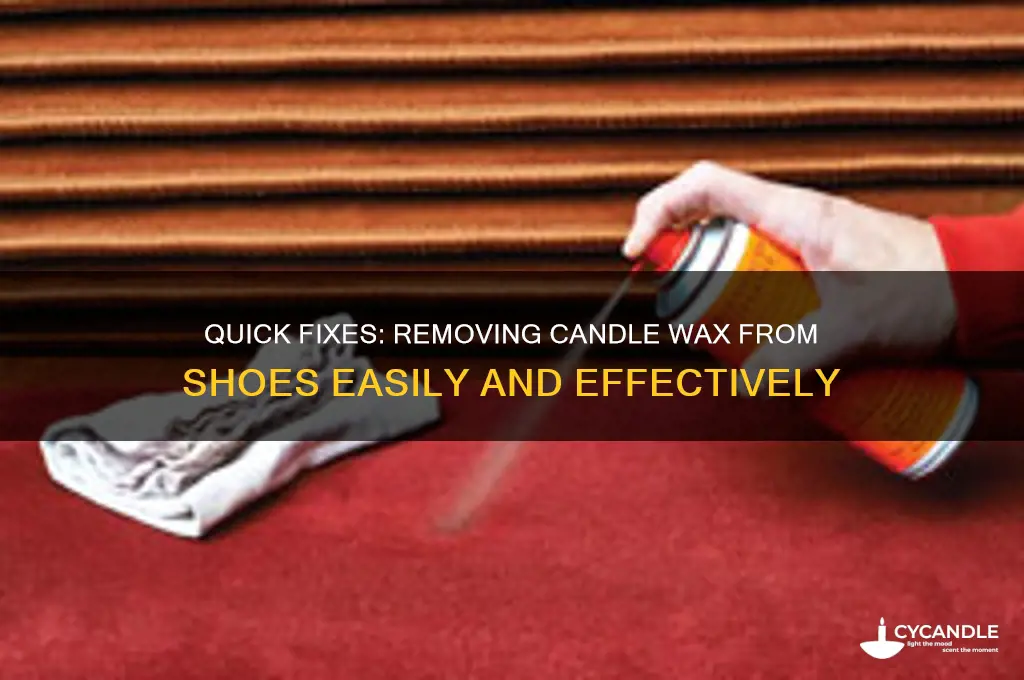 how to take candle wax off shoes