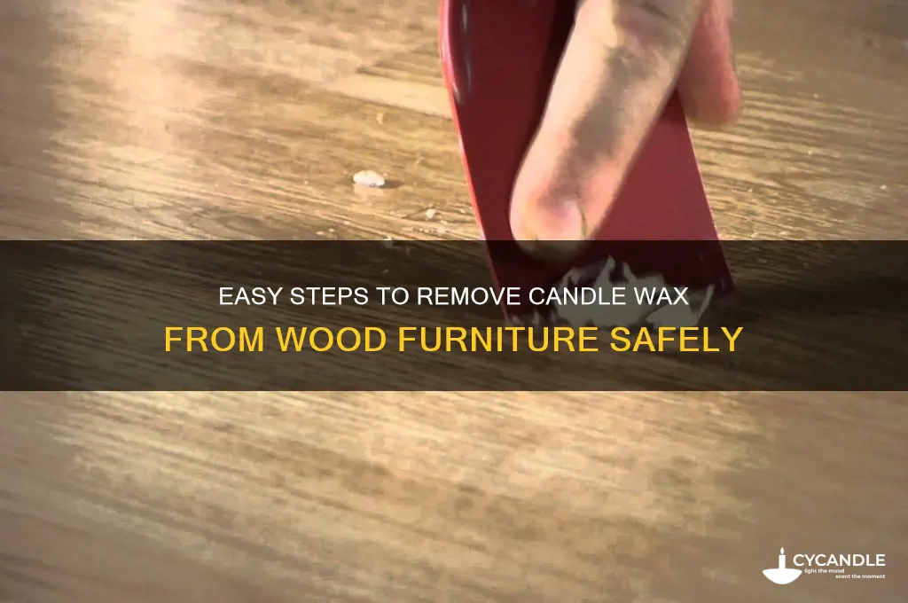 how to take candle wax off wood furniture