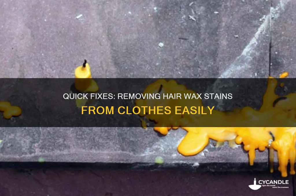 how to take hair removal wax off clothes