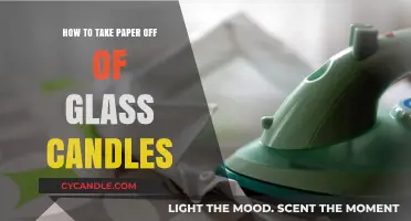 Removing Paper Labels from Glass Candles