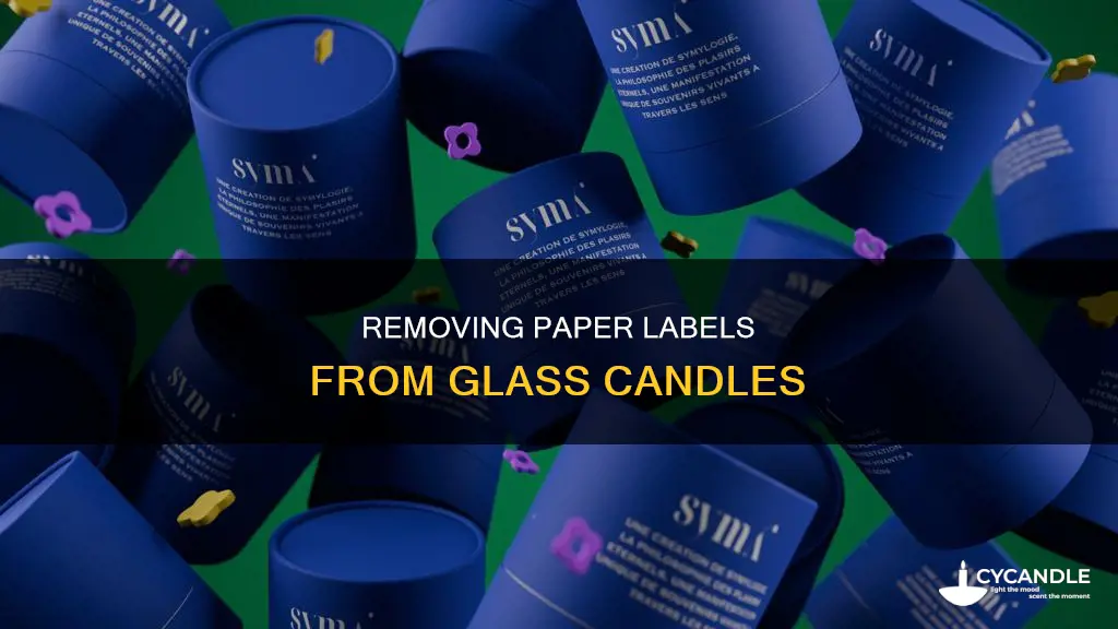how to take paper off of glass candles
