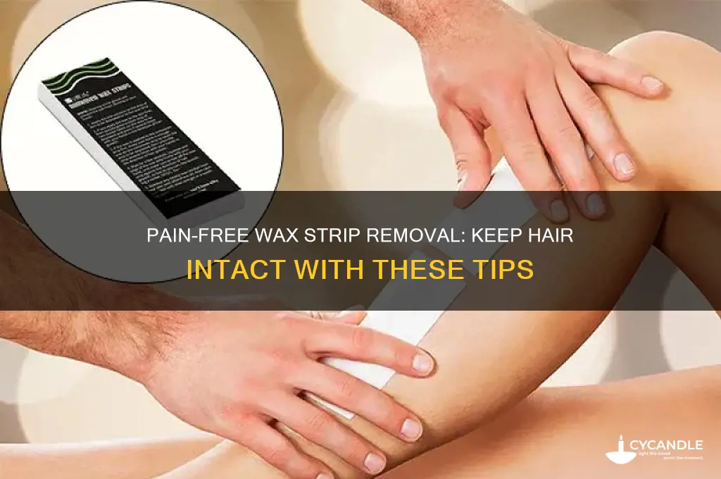 how to take wax strip off without removing hair