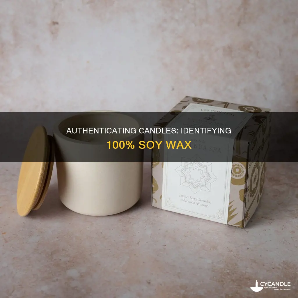 how to tell if a candle is 100 percent soy