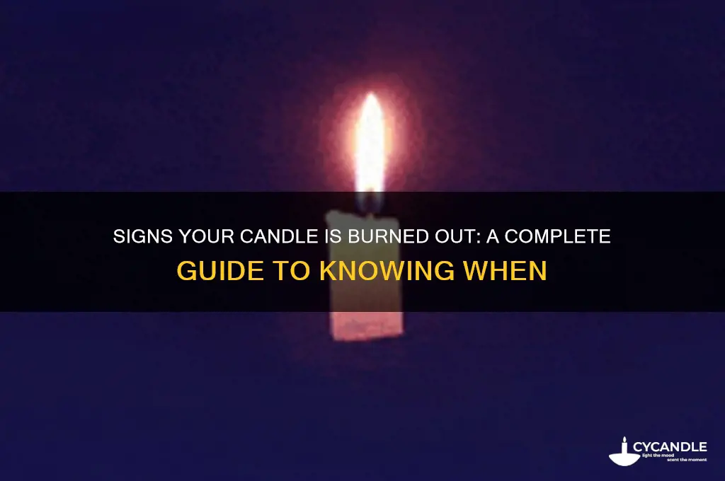 how to tell when a candle is burned out