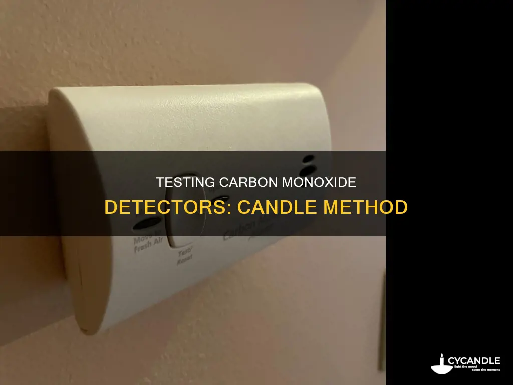 how to test a carbon monoxide detector with candle