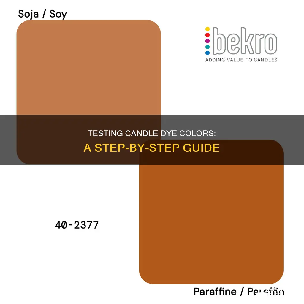 how to test candle dye color