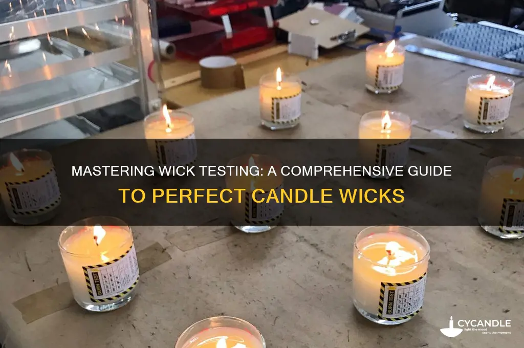 how to test candle wicks