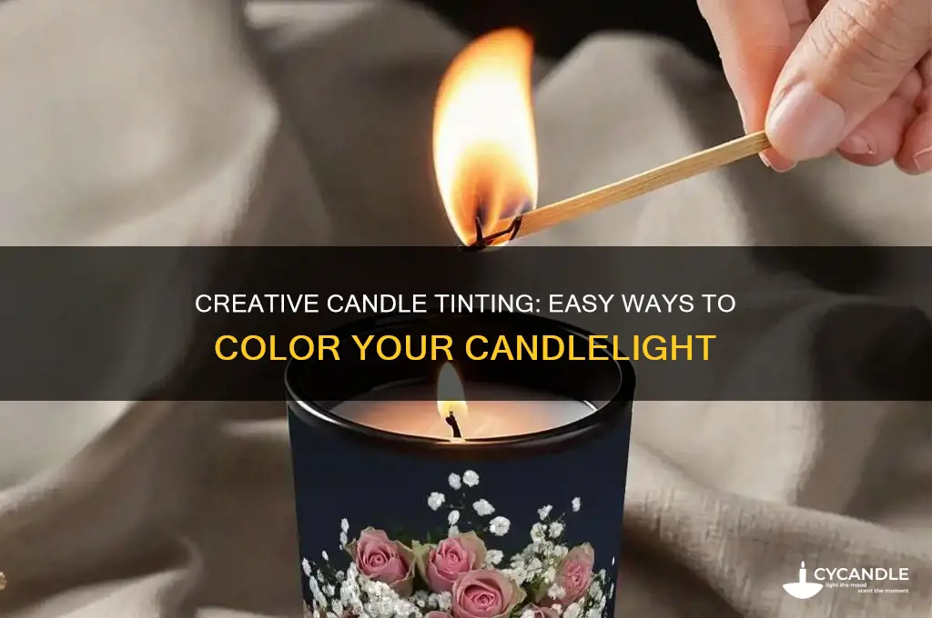 how to tint candle light different colors