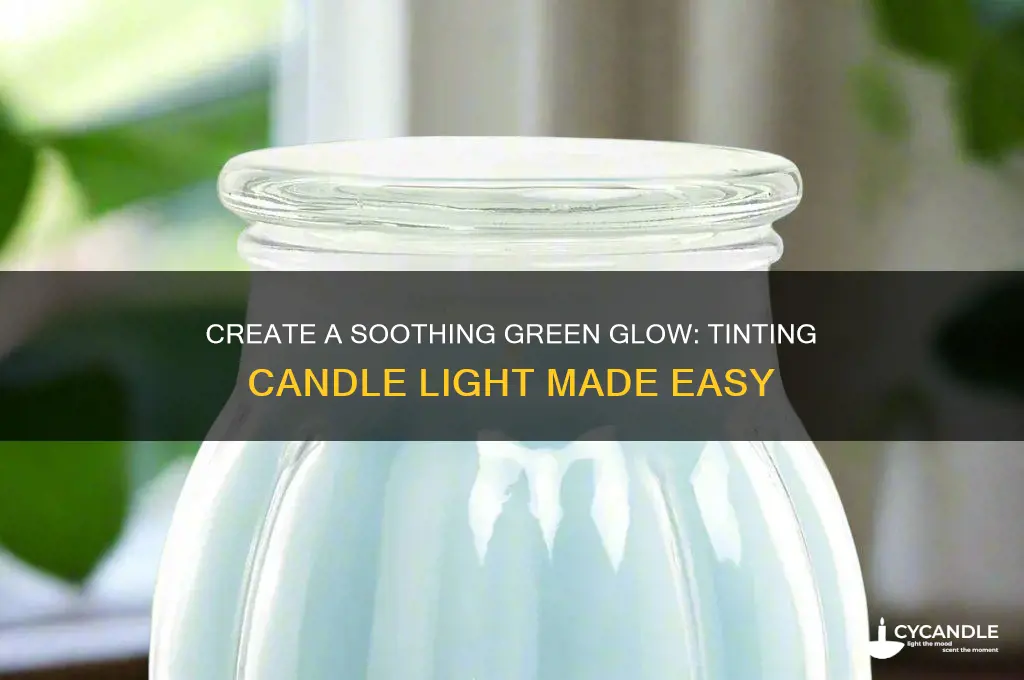 how to tint candle light green