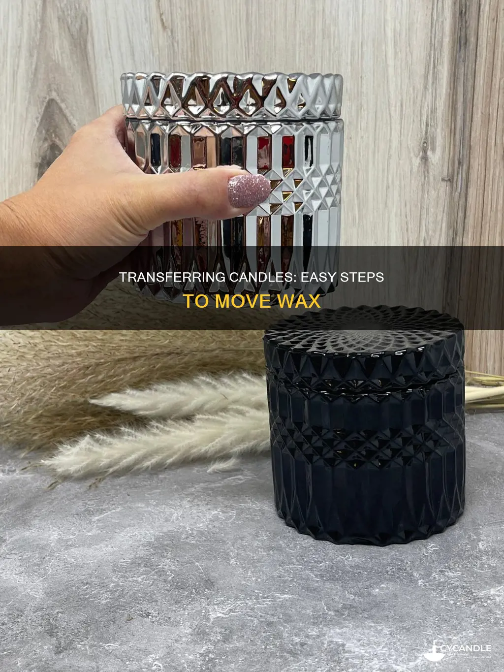 how to transfer a candle from one jar to another