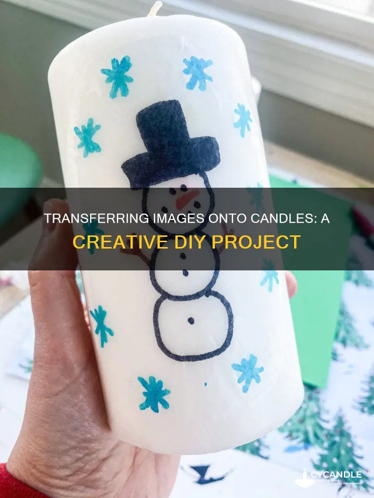 how to transfer a image onto a candle