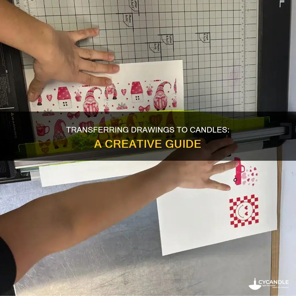 how to transfer drawings onto candles