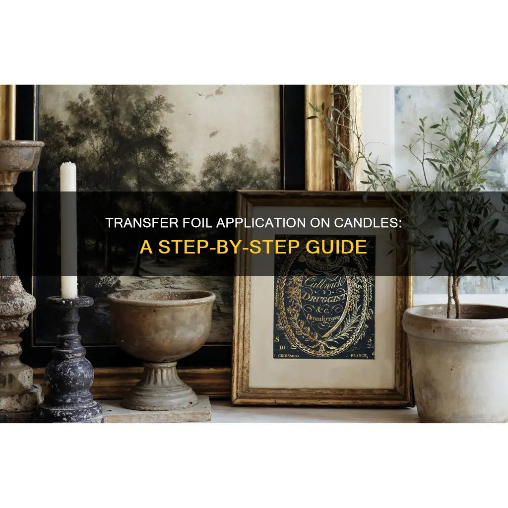 how to transfer foil on candle