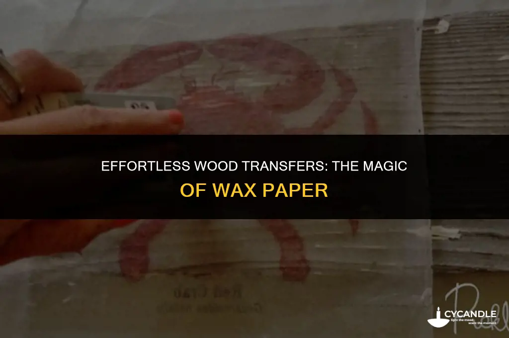 how to transfer onto wood using wax paper