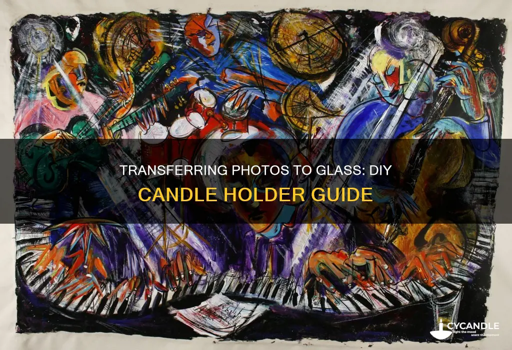 how to transfer picture to glass candle holder