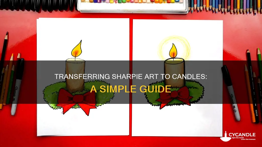 how to transfer sharpie to candle