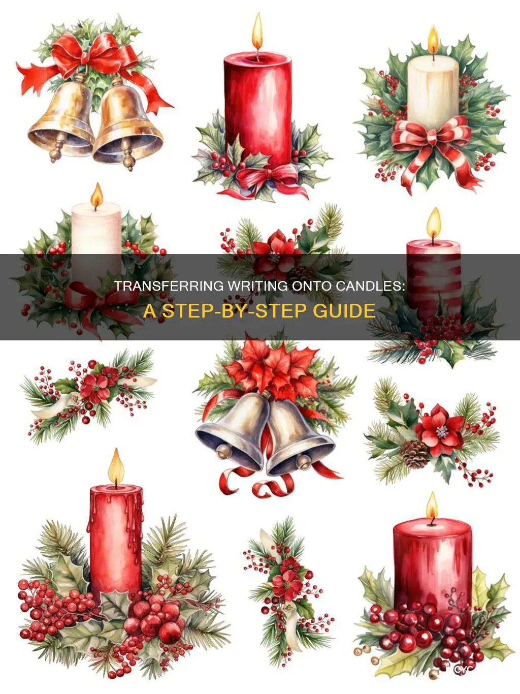 how to transfer writing onto candles