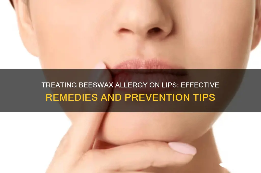 how to treat beeswax allergy on lips