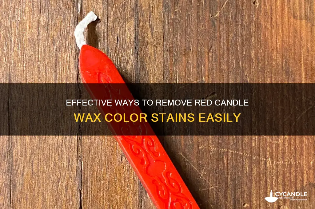 how to treat color stain from red candle wax