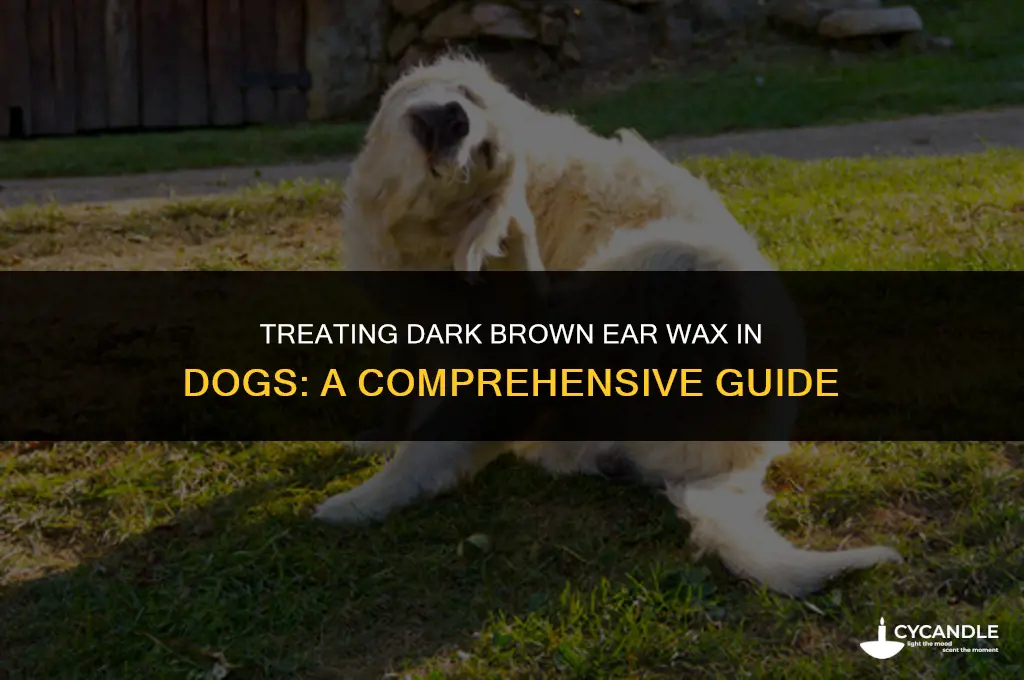 how to treat dark brown ear wax dog