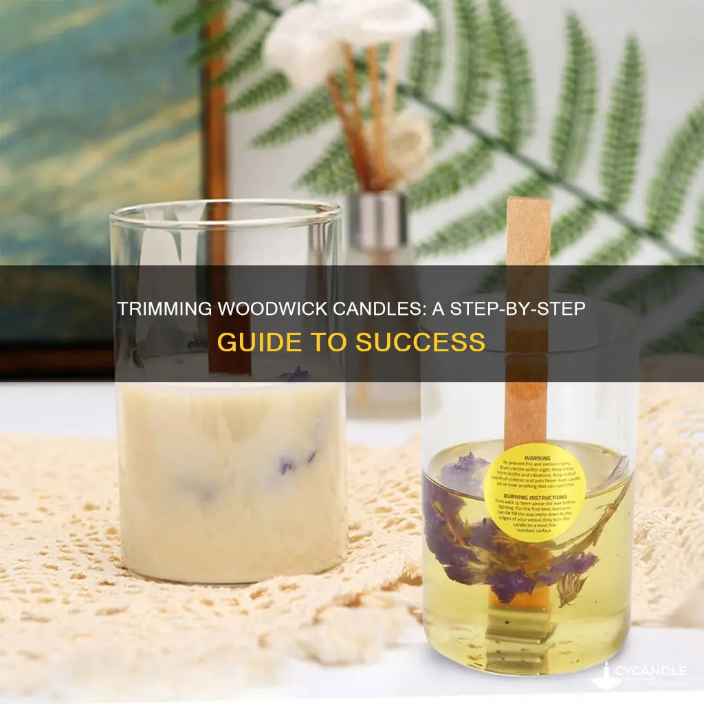 how to trim a woodwick candle