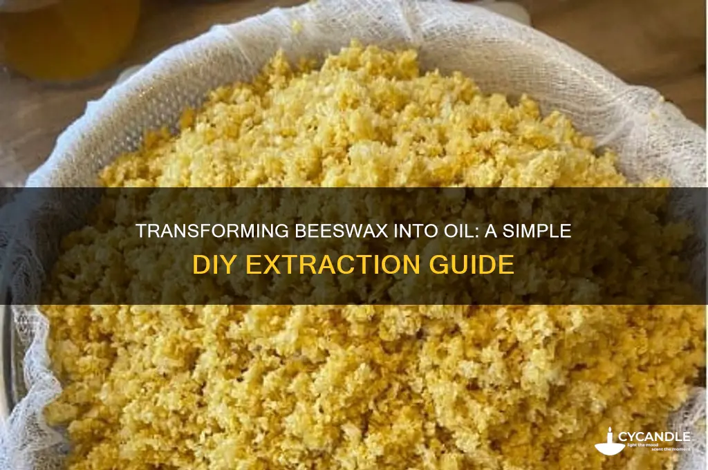 how to turn beeswax into oil