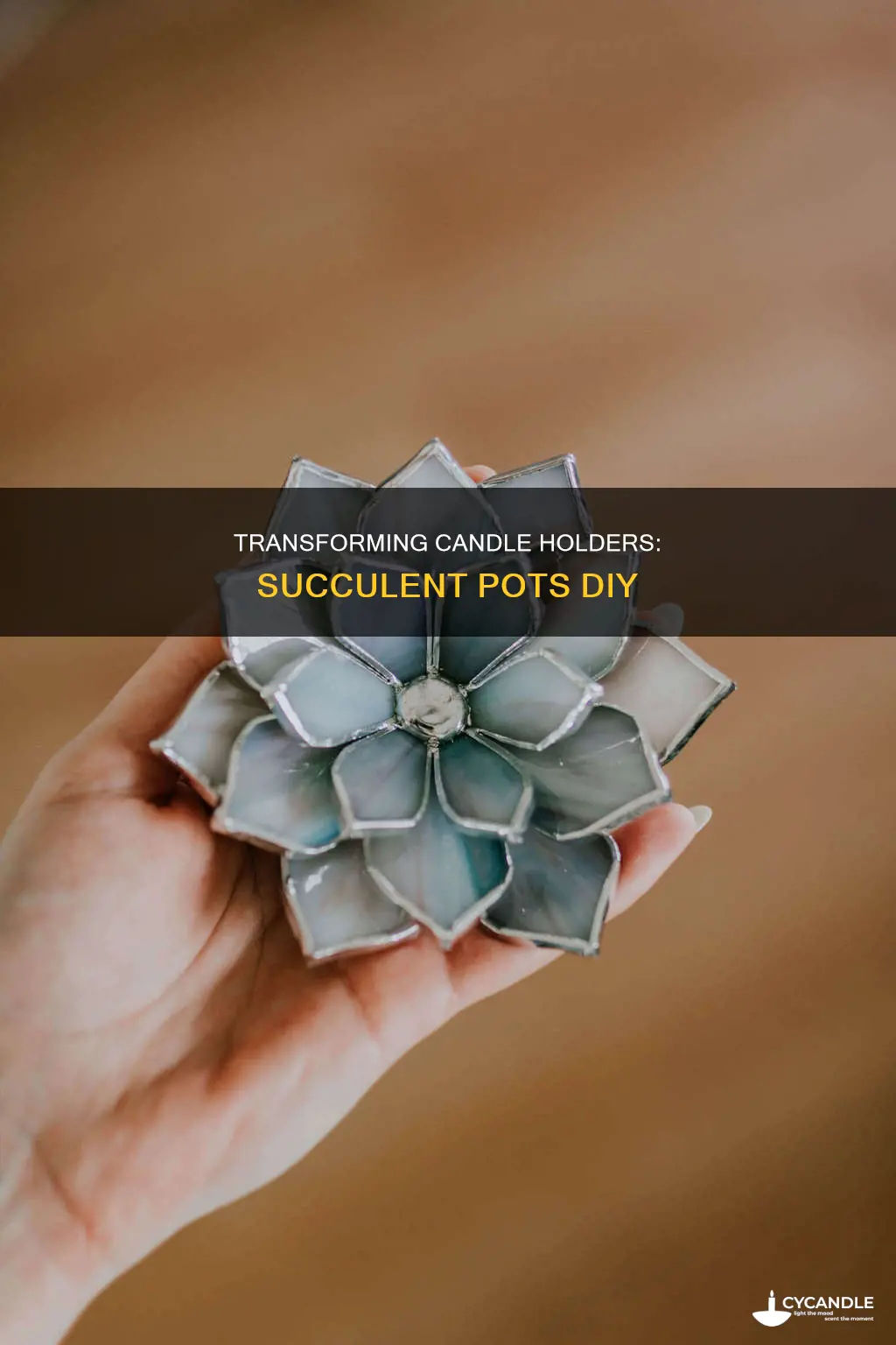how to turn candle holders into succulent pots