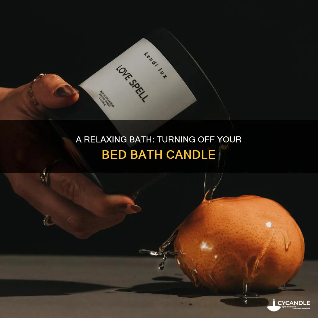 how to turn off bed bath candle