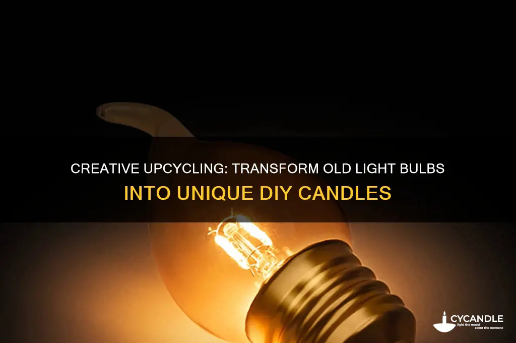 how to turn old light bulbs into candles