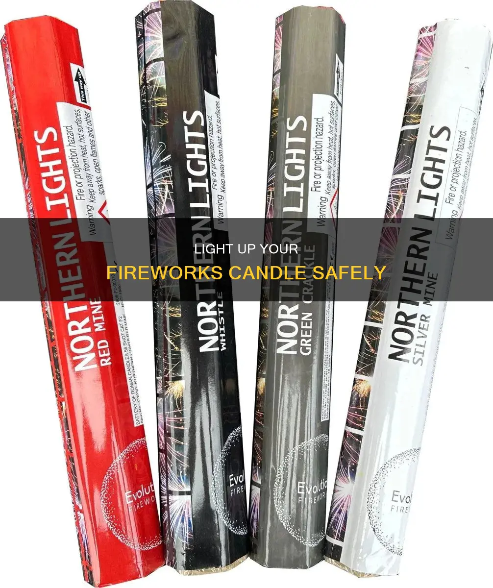 how to turn on firework candle