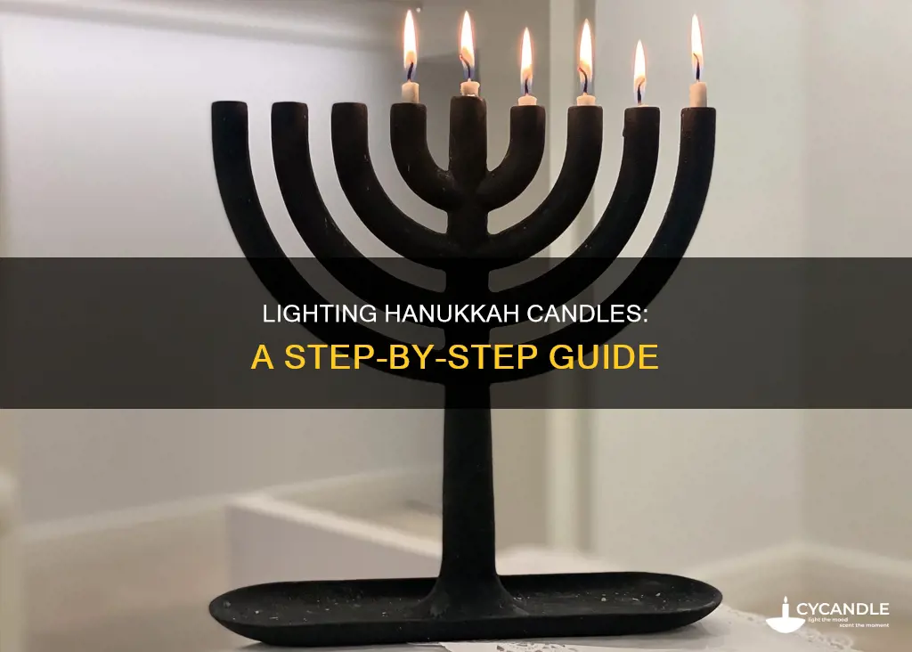 how to turn on hanukkah candles
