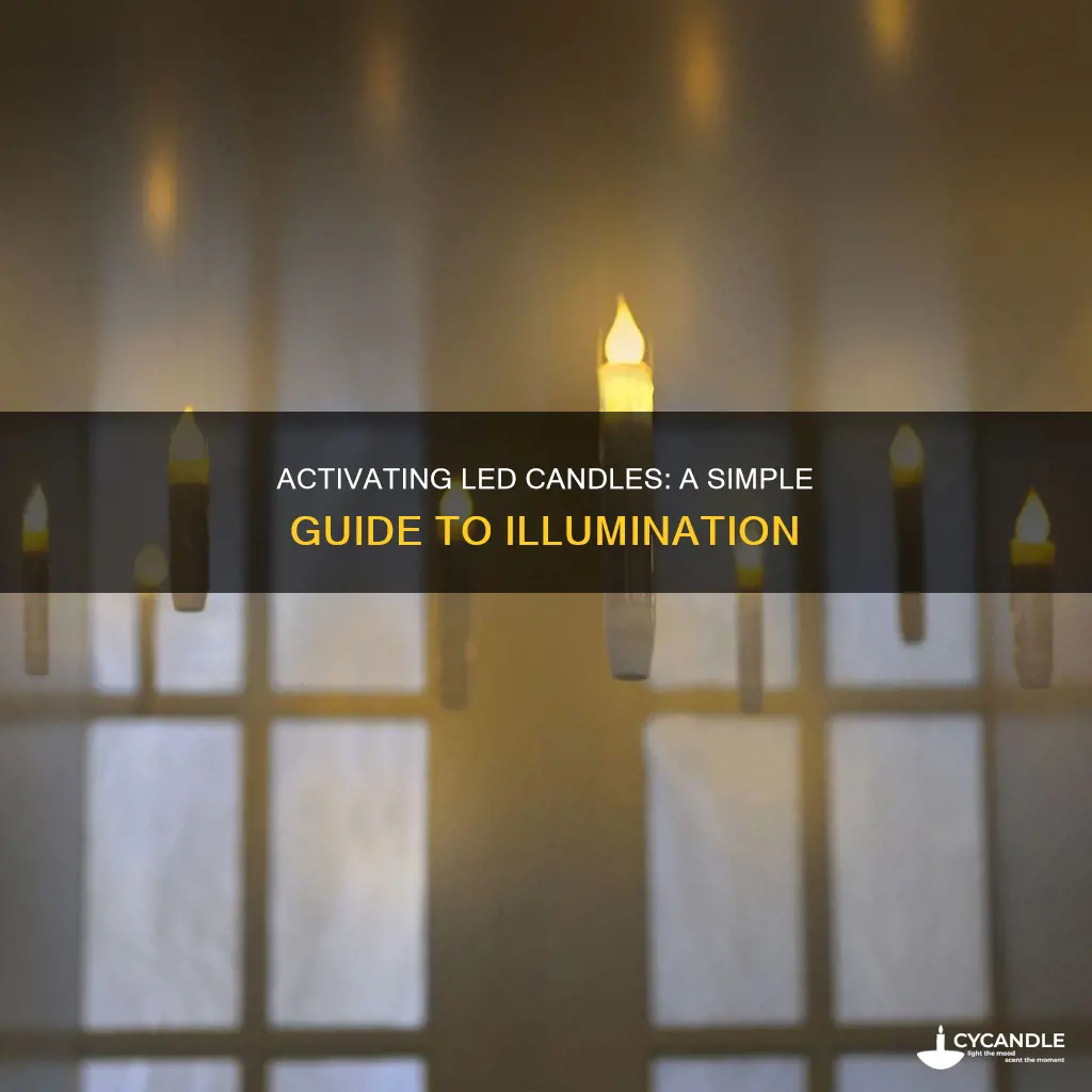 how to turn on led candles