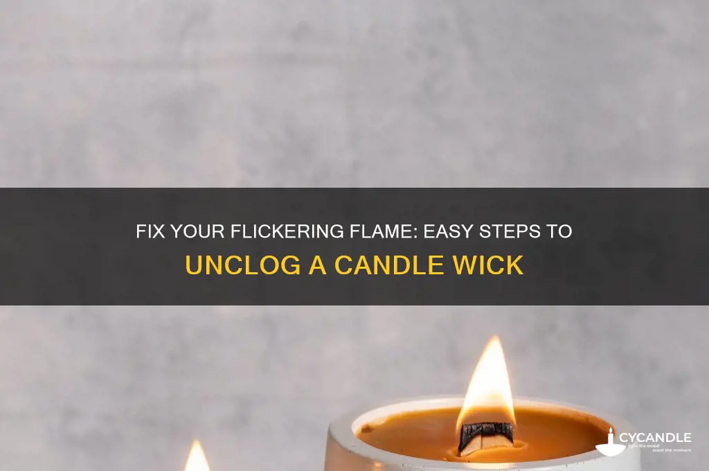 how to unclog a candle wick