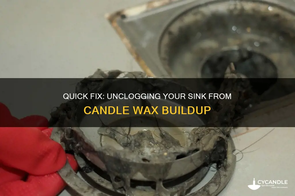 how to unclog a sink clogged with candle wax