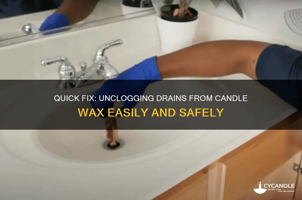 how to unclog drain from candle wax
