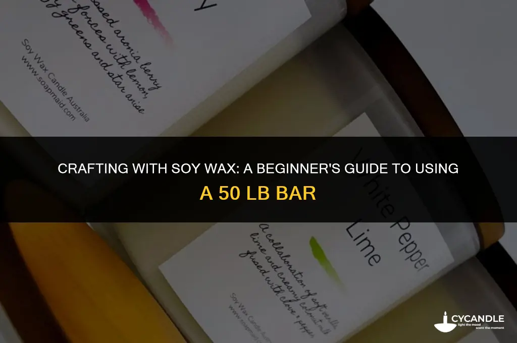 how to use 50 lb bar of soy wax