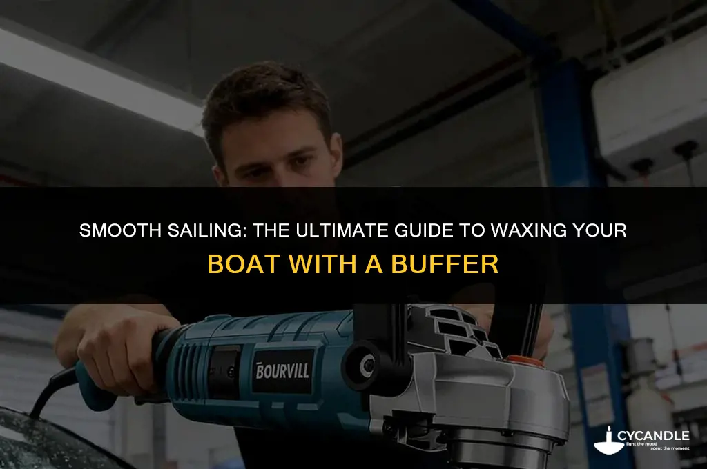 how to use a buffer to wax a boat