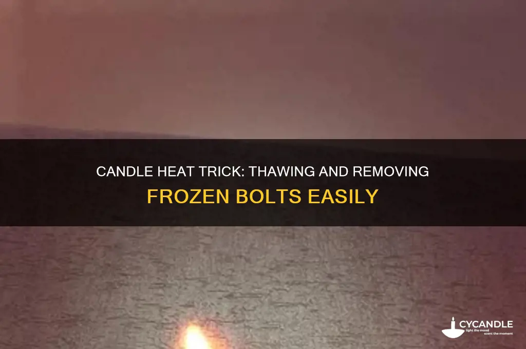 how to use a candle to remove a frozen bolt