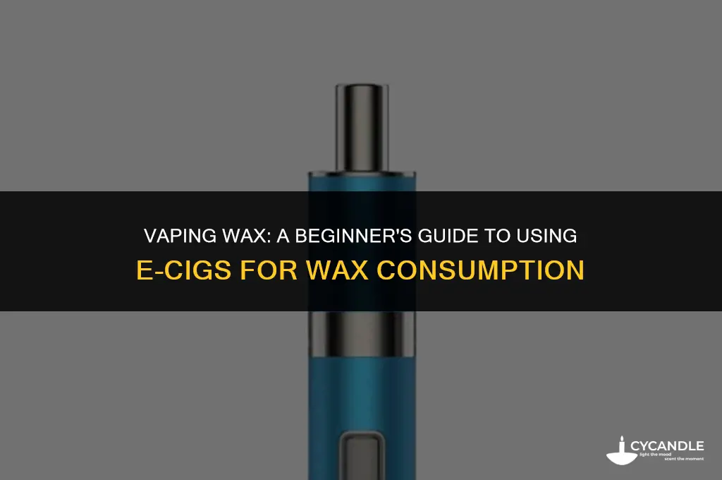 how to use a e cig for wax