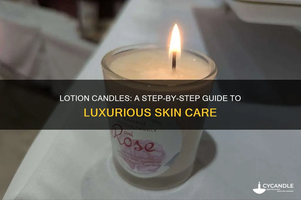 how to use a lotion candle