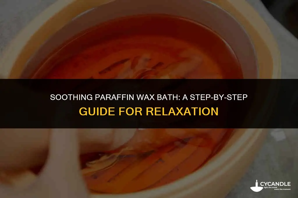 how to use a paraffin wax bath