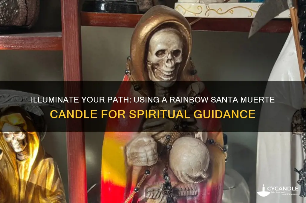 how to use a rainbow santa muerte candle