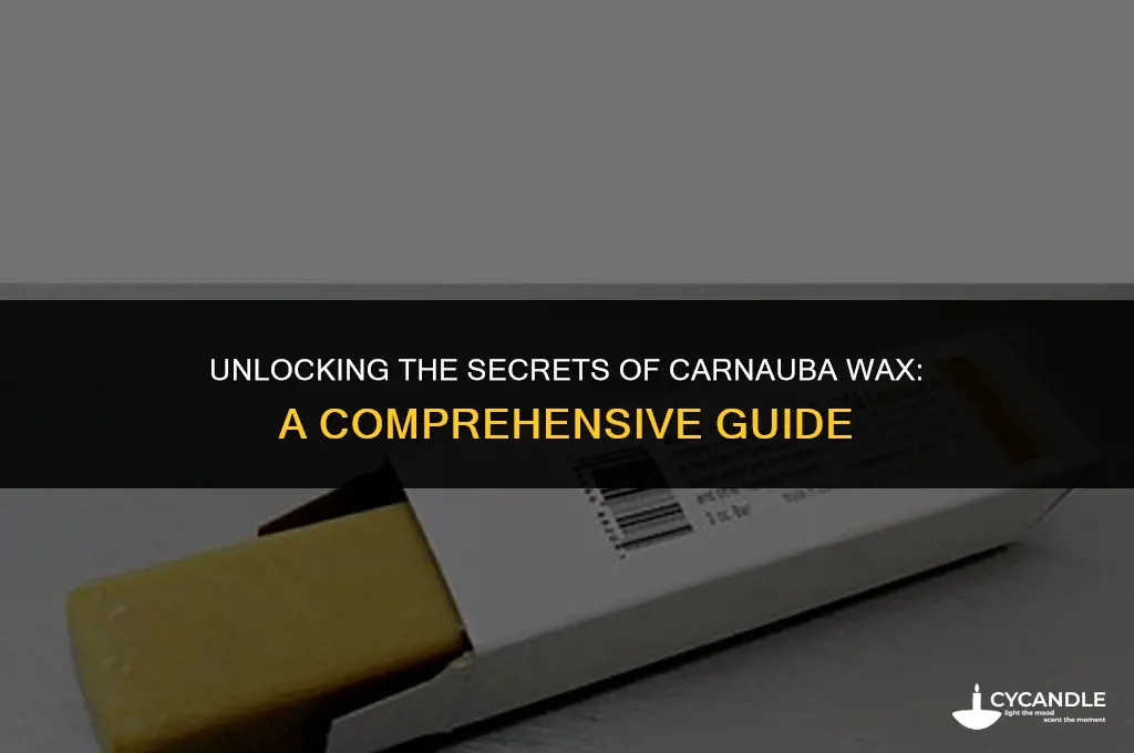 how to use a solid bar of carnuba wax