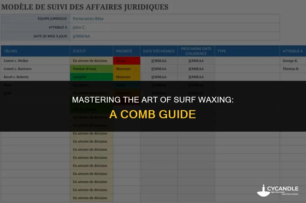 how to use a surf wax comb