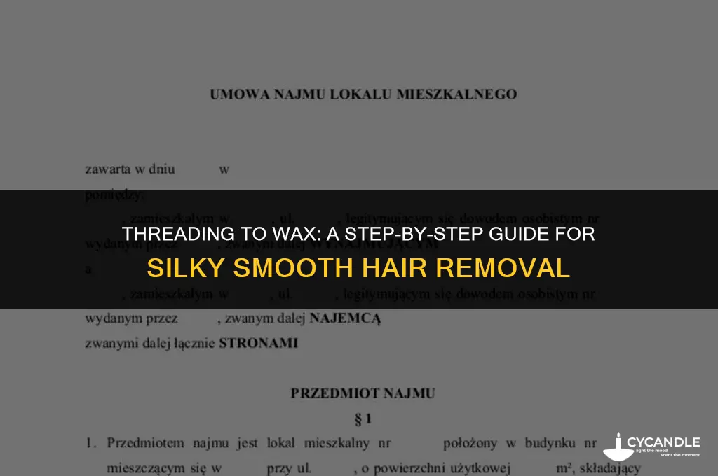 how to use a thraed to wax the hair