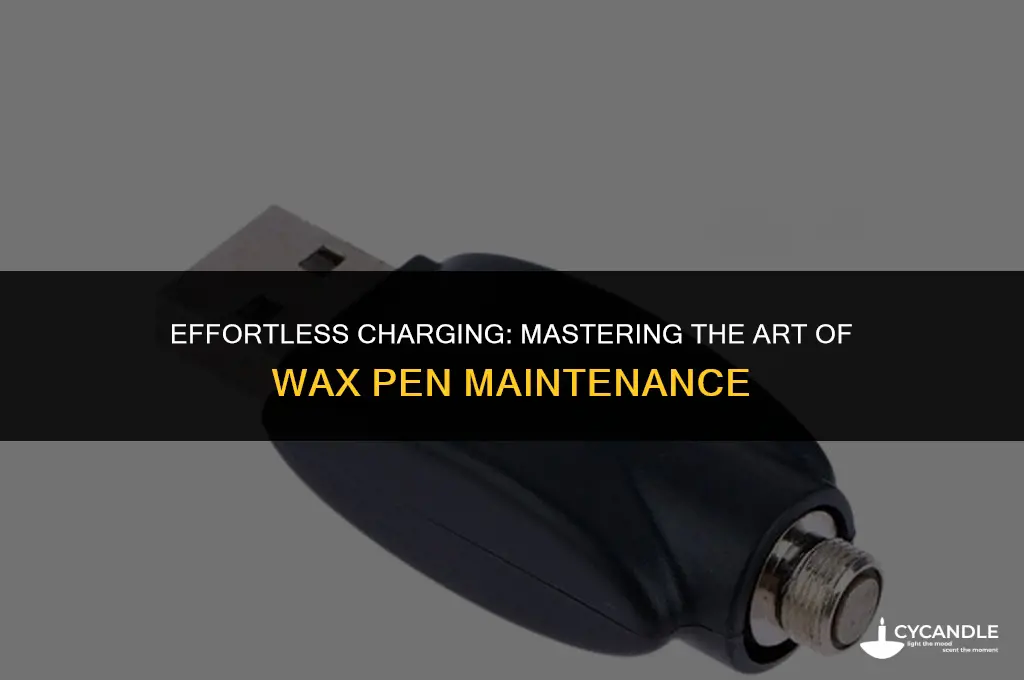how to use a wax pen charger