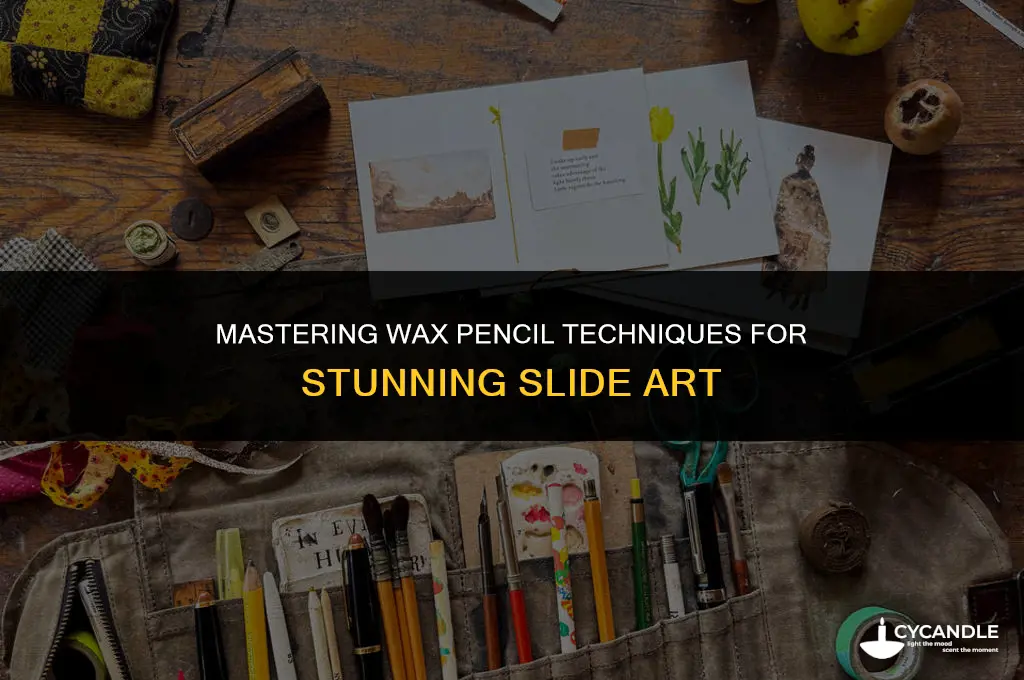 how to use a wax pencil on a slide