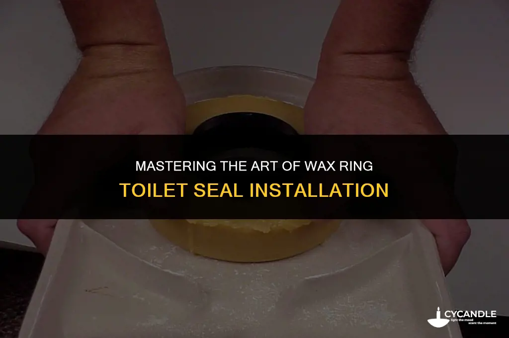 how to use a wax ring toilet seal