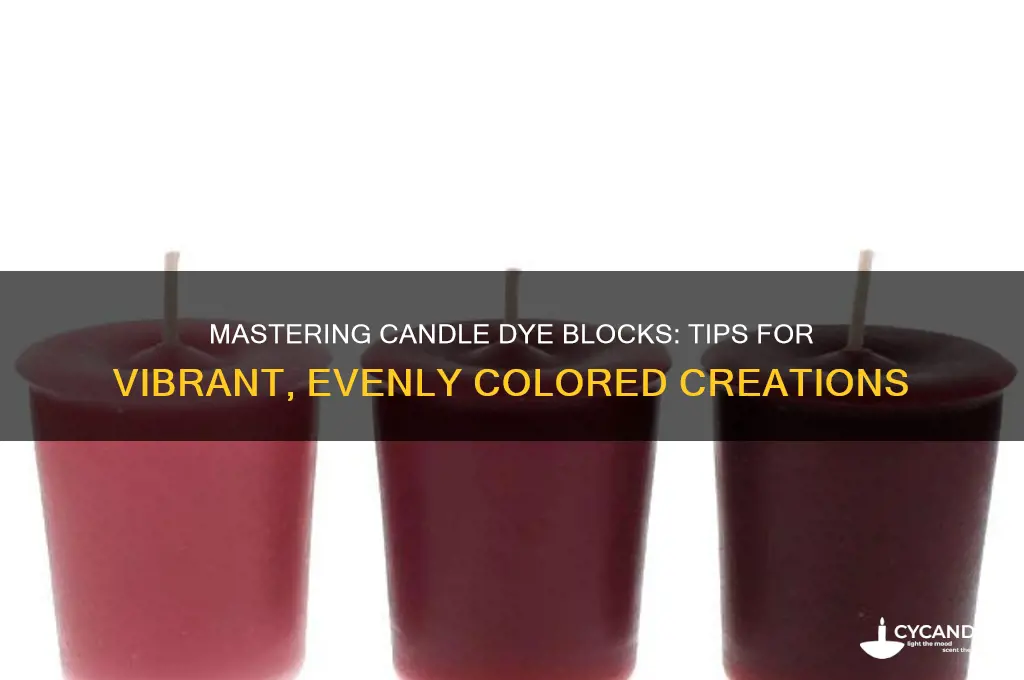 how to use candle dye blocks